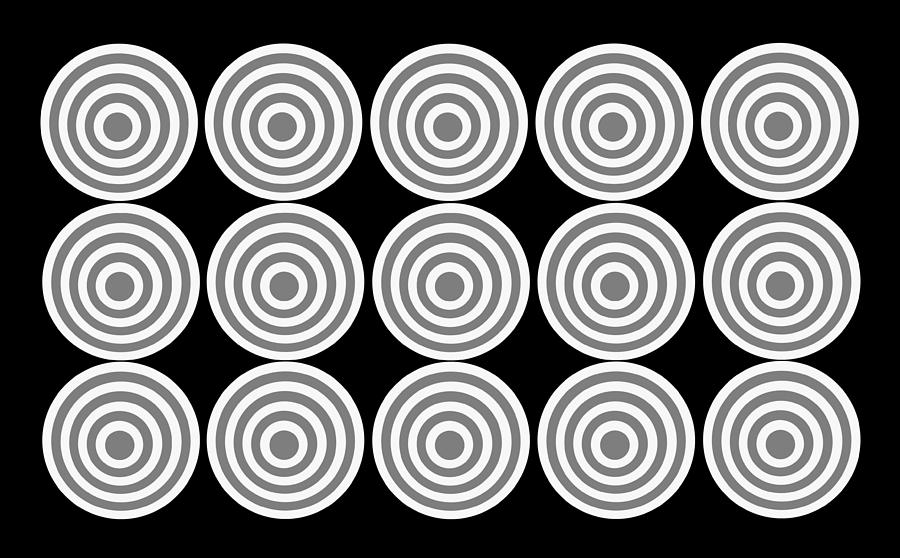 180 Circles Grayscale Photograph by Asbjorn Lonvig