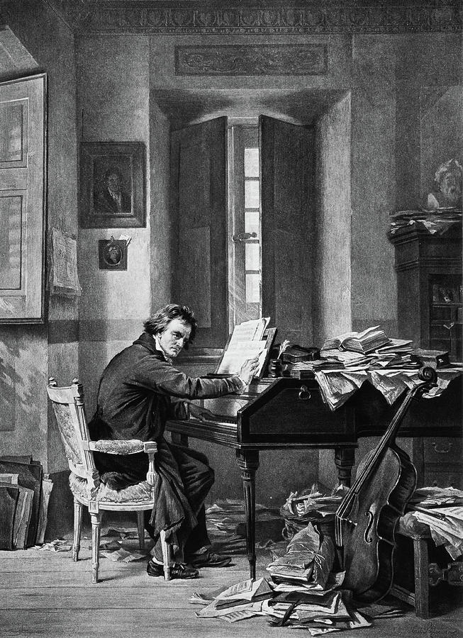 Beethoven Movie Painting - 1800s 1811 Painting By Schloesser by Vintage Images