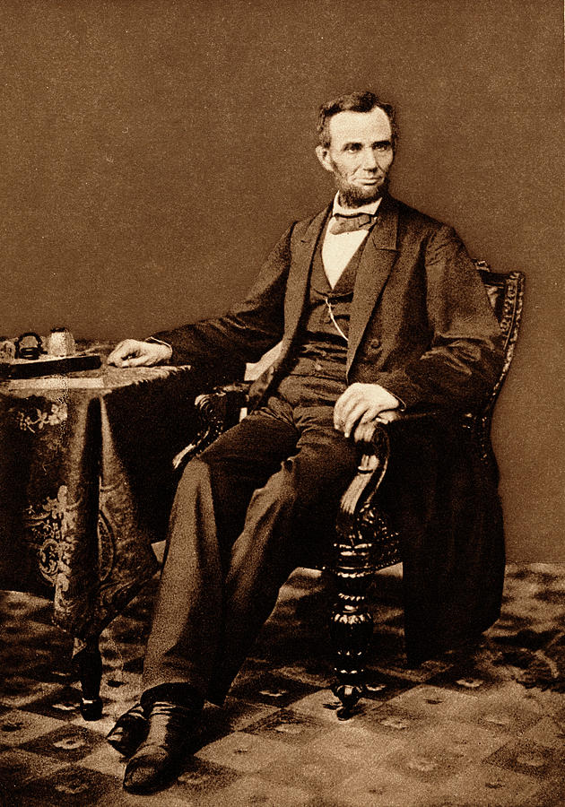 Abraham Lincoln Photograph - 1800s 1860s 1863 Portrait 16th by Vintage Images