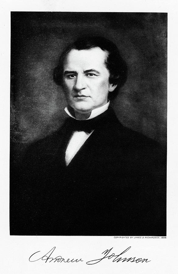 Black And White Painting - 1800s 1860s Andrew Johnson Abraham by Vintage Images