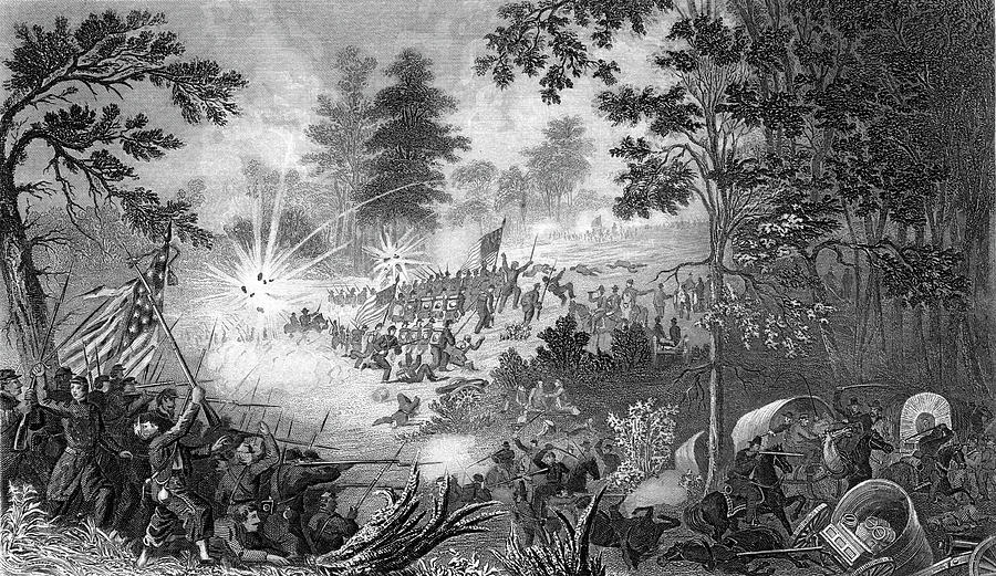 Black And White Painting - 1800s 1860s First Battle Of Bull Run by Vintage Images