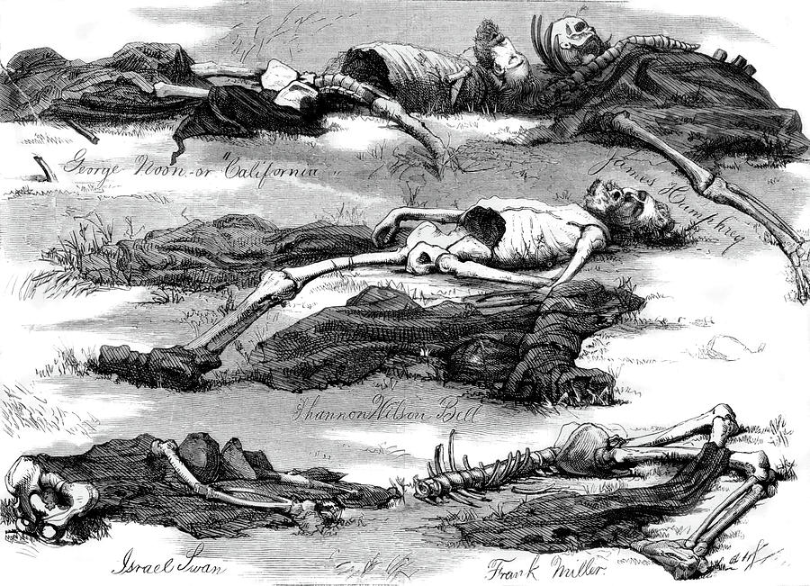 1800s 1874 Drawing Bodies Men Murdered Painting by Vintage Images