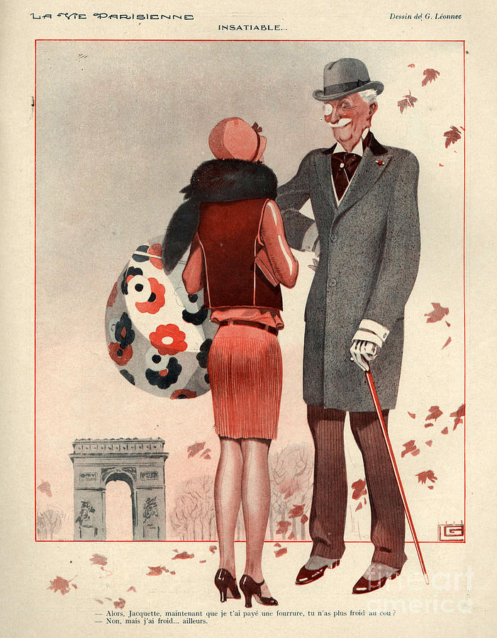 Paris Drawing - 1920s France La Vie Parisienne Magazine #182 by The Advertising Archives