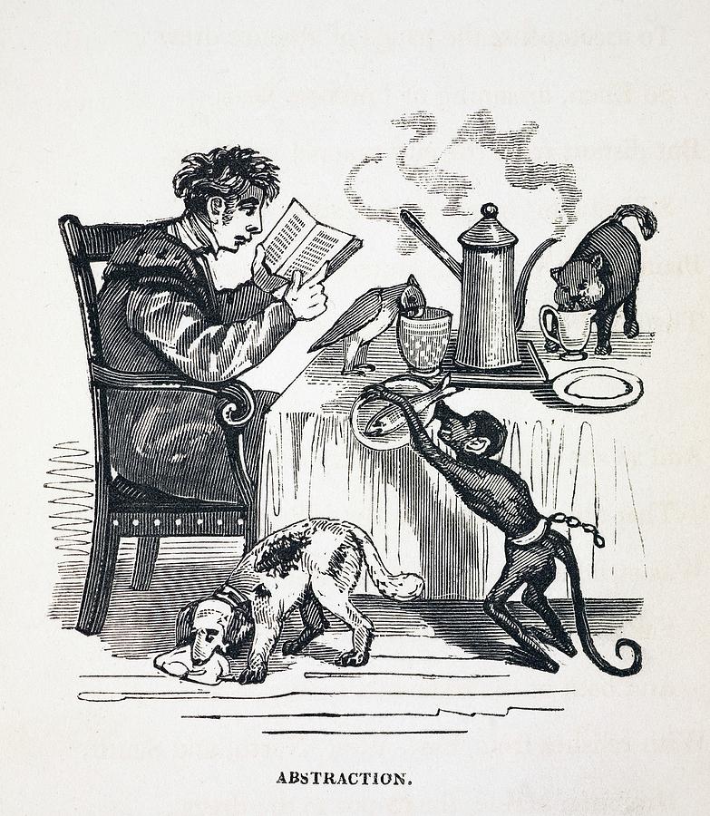 1836 Caricature Of Abesent Minded Prof. Photograph by Paul D Stewart