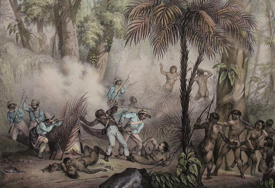 1836 Rugendas Brazil Indian Masacre Photograph by Paul D Stewart