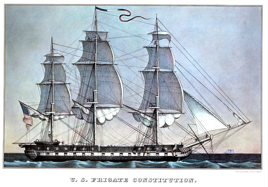 1840s Uss Frigate Constitution - Painting by Vintage Images