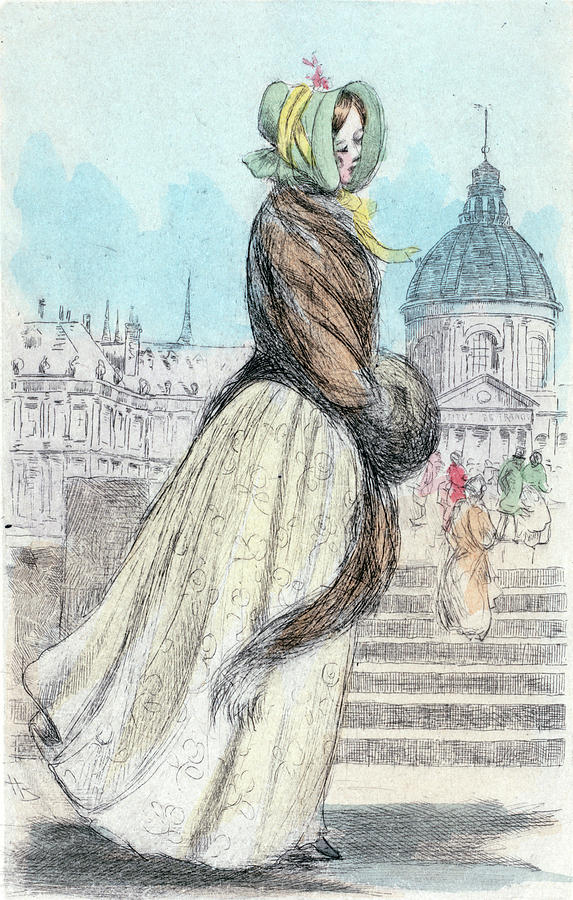 1842 Womens Fashion In Nineteenth Century Paris Drawing By Artokoloro