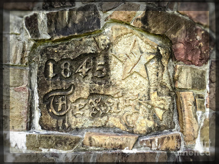 1845 Republic of Texas - Carved in Stone Photograph by Ella Kaye Dickey