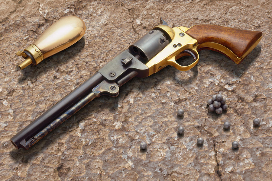 Revolver Photograph - 1851 Navy Revolver 36 Caliber by Mike McGlothlen