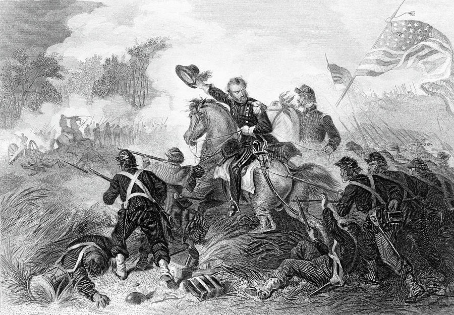 1860s August 1861 Battle Of Wilsons Painting by Vintage Images - Fine ...