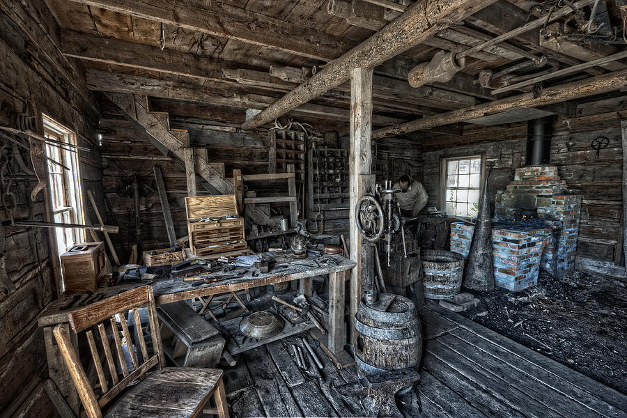 1860's Blacksmith Shop - Nevada City Ghost Town - Montana Photograph by ...