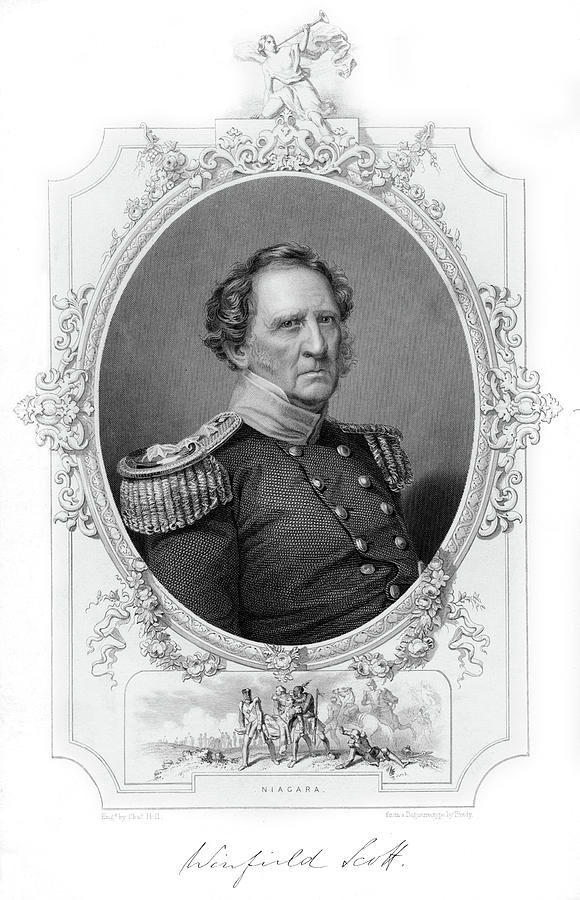 1860s Portrait Winfield Scott Late Painting by Vintage Images - Fine ...