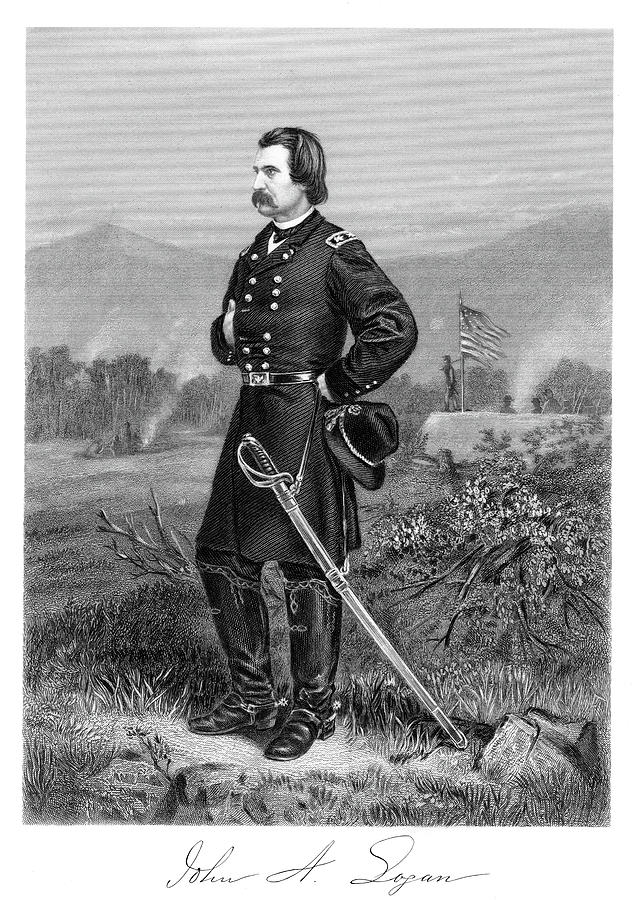 1860s Union General John A Logan Painting by Vintage Images - Fine Art ...