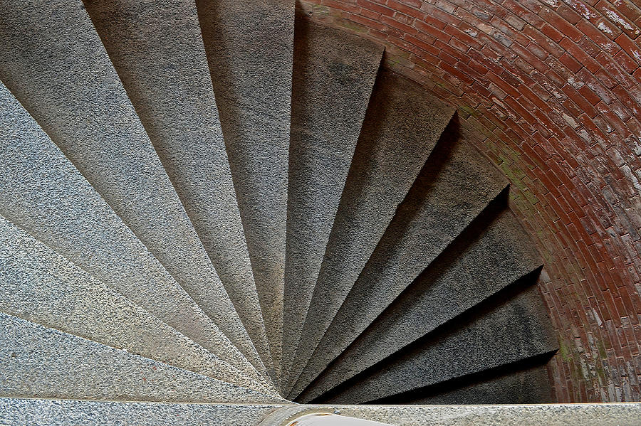 1861 Fort Point Tower Stairs San Francisco Bay Photograph by Bill Owen