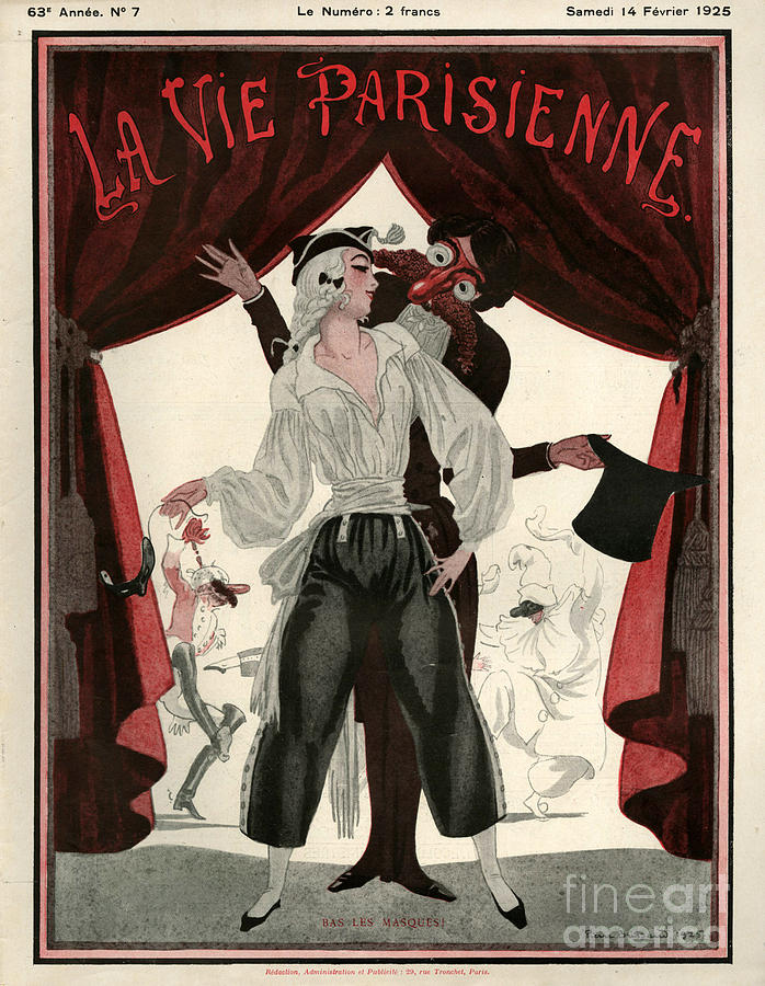 1920s France La Vie Parisienne Magazine Drawing By The Advertising 