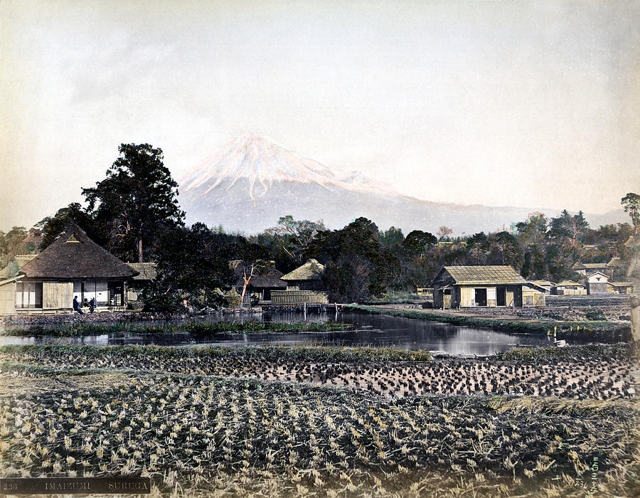 1870 Japanese village in Suruga Province Photograph by Historic Image