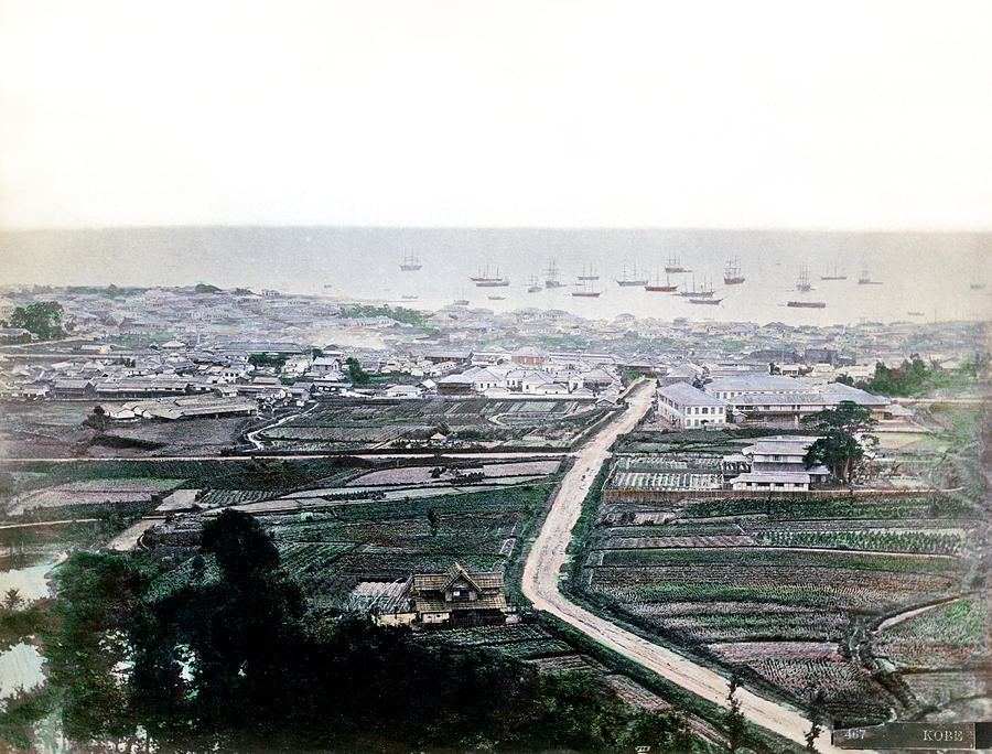 1870 Kobe Japan Panorama Photograph by Historic Image