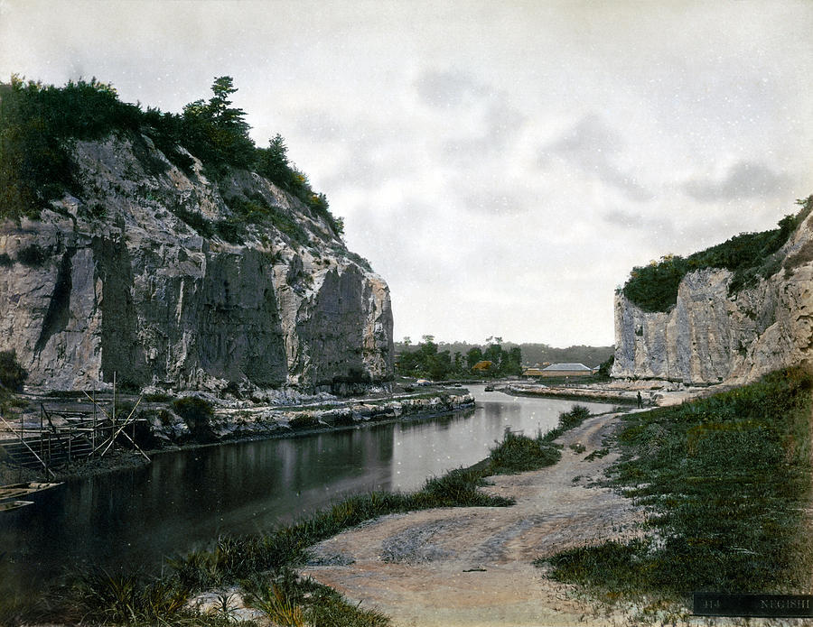 1870 River of Negishi Yokahama Japan Photograph by Historic Image