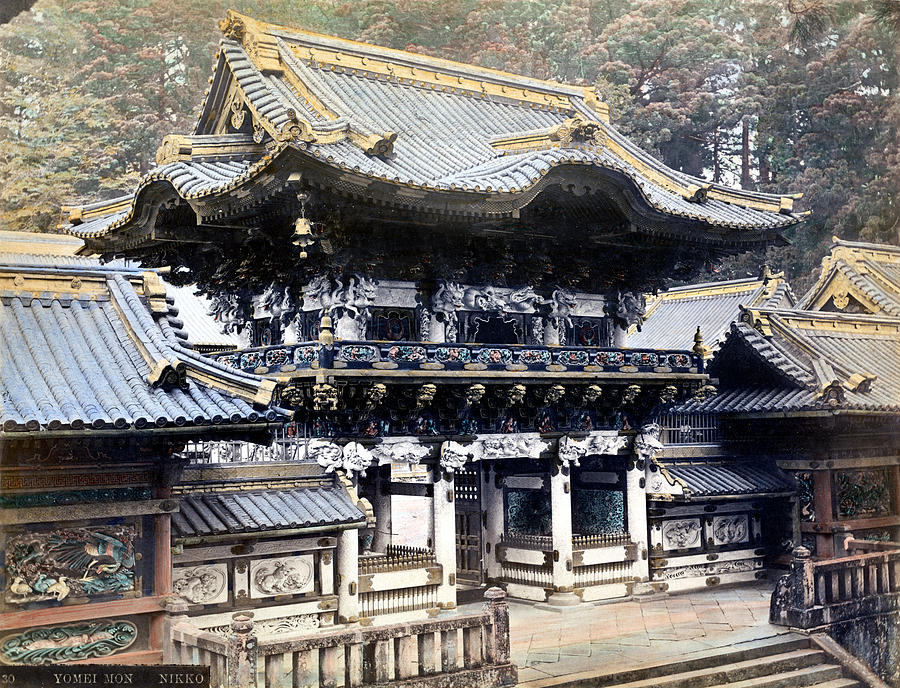 1870 Yomeimon Gate of Toshogu Shrine Nikko Japan Photograph by Historic Image