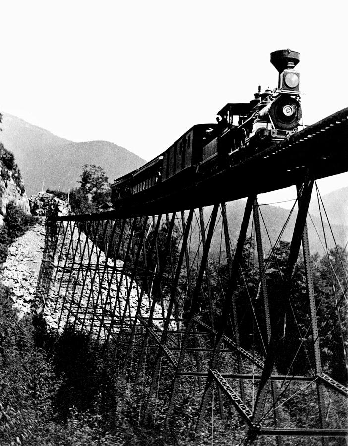 1880 Train at Crawford Notch New Hampshire Photograph by Historic Image
