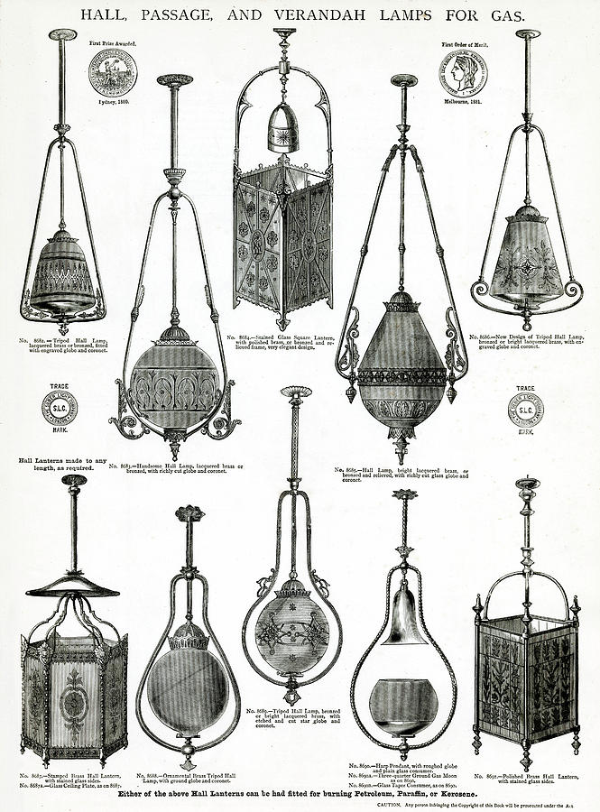 Victorian Library Lamps