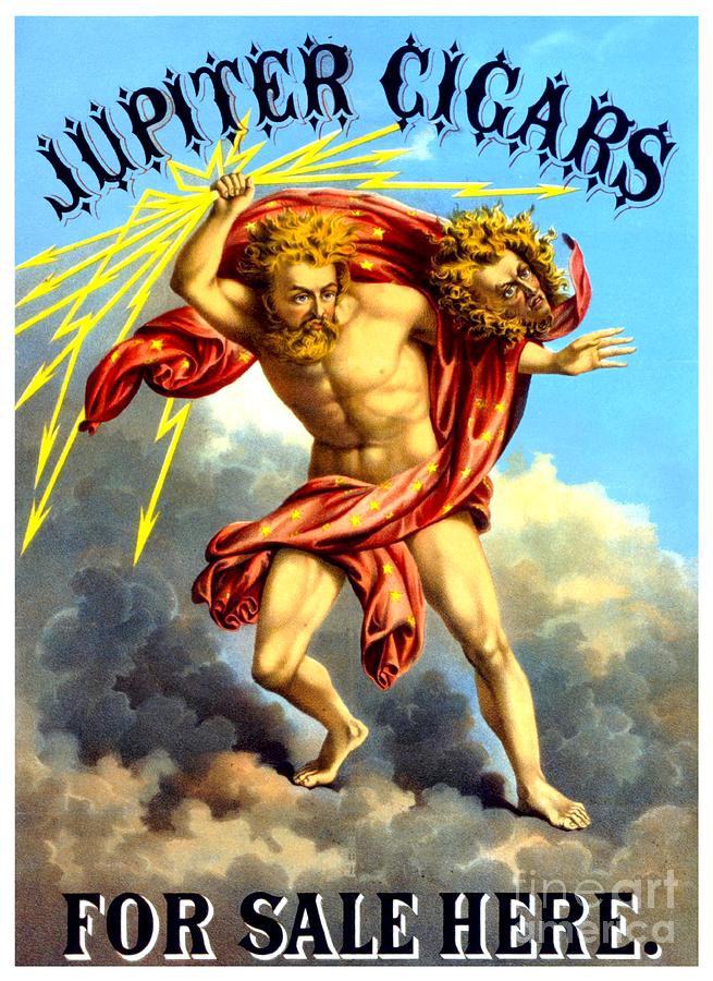 1886 - Jupiter Cigars Advertisement - Color Digital Art by John Madison