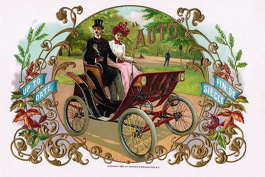 1890 Auto Vintage Art Digital Art by Maciek Froncisz