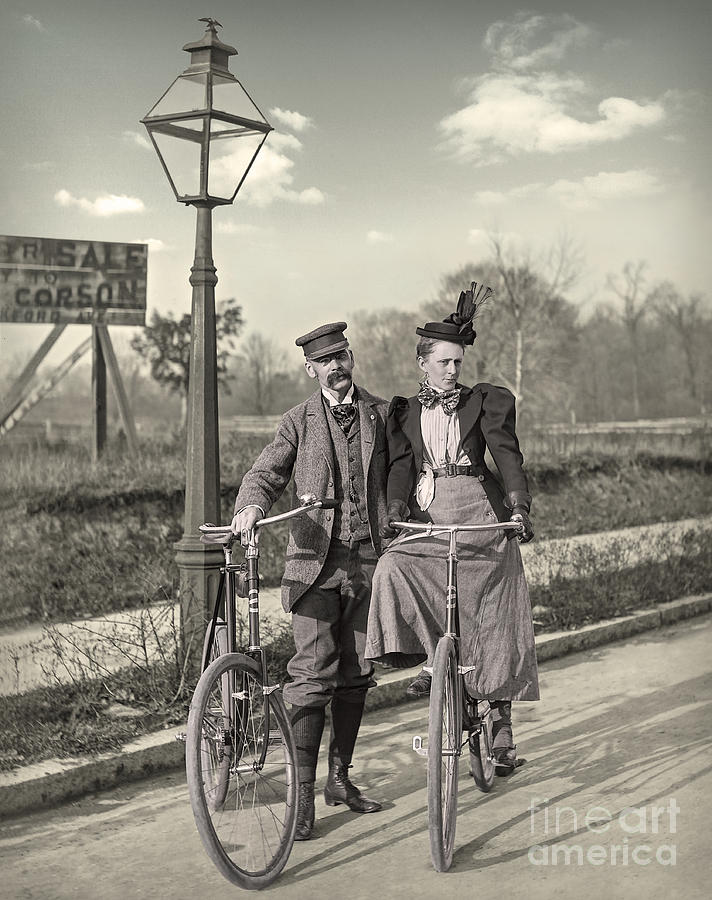 1890 Bicycles Photograph by Martin Konopacki Restoration
