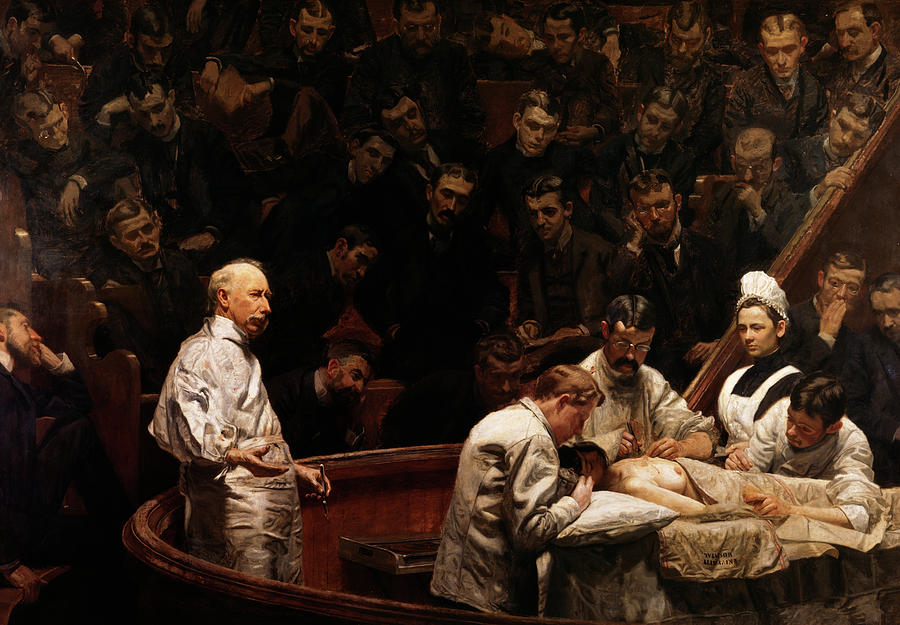 University Painting - 1890s The Agnew Clinic Painting by Vintage Images