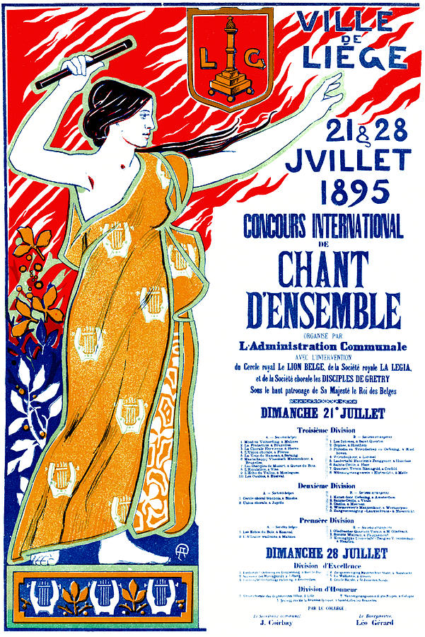 1895 Choral Music Poster Painting by Historic Image
