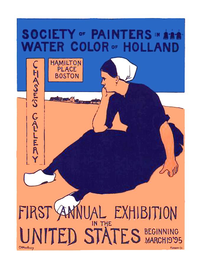 1896 - Art Exhibition Poster - Durch Watercolor Artists - Color Digital Art by John Madison