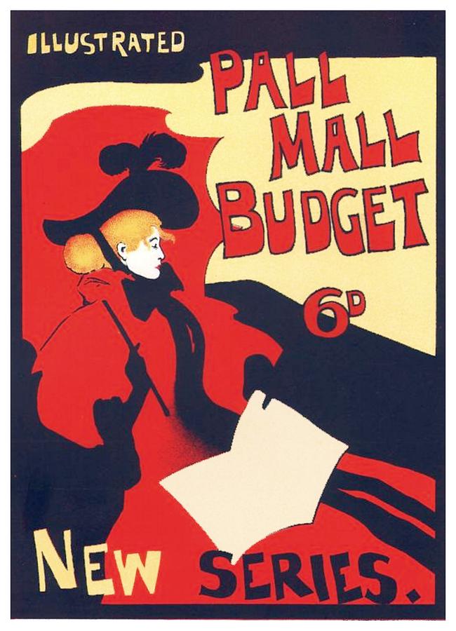 1896 - Pall Mall Budget Advertisement - Poster - Color Digital Art by John Madison