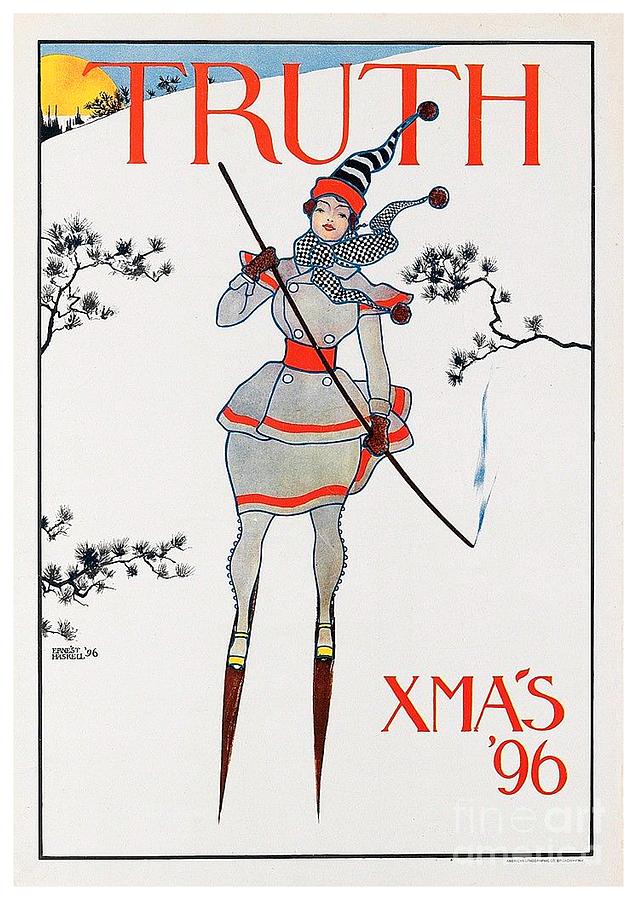 1896 - Truth Magazine - Christmas Issue - Advertisement Poster - Color Digital Art by John Madison