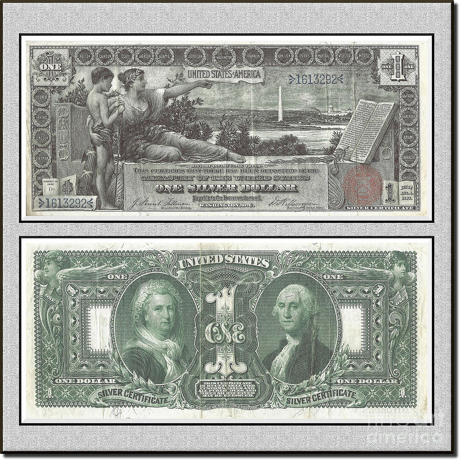 1896 Education Series Silver Certificate Photograph by Charles Robinson