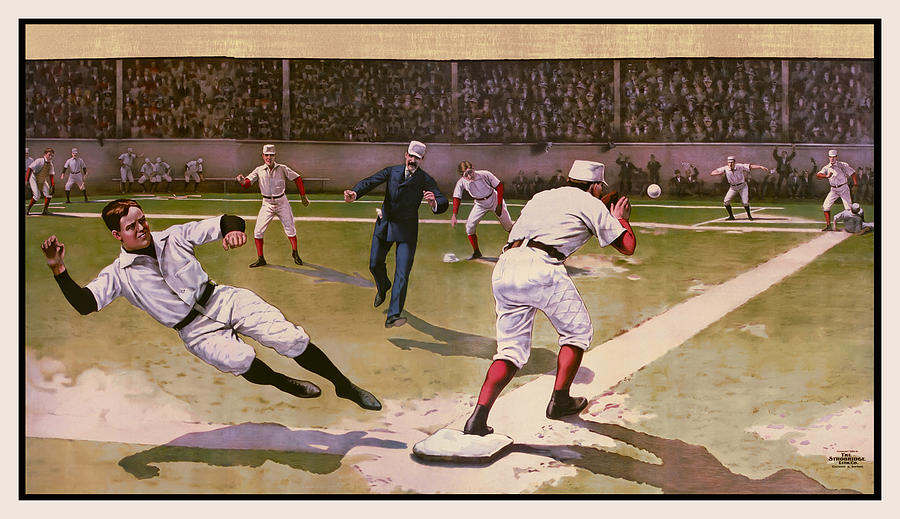1898 Baseball - American Pastime Digital Art by Daniel Hagerman