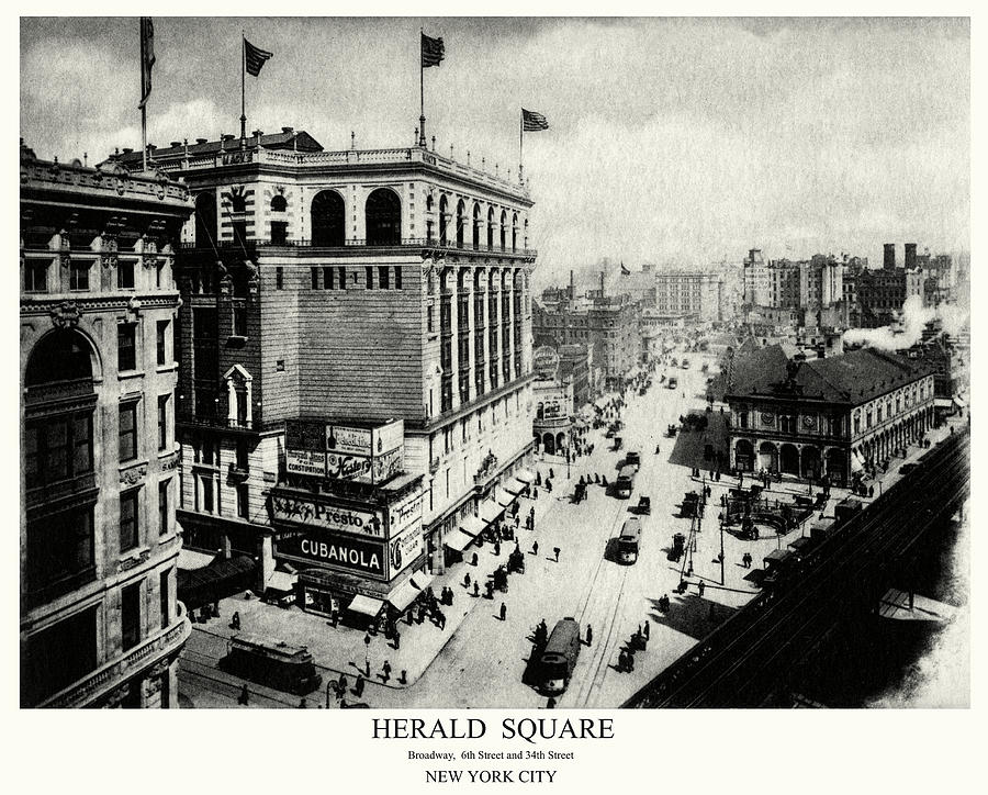 1898 Herald Square New York City Painting by Historic Image