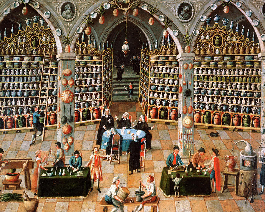 Apothecary Photograph - 18th C. Apothecary by Jean-loup Charmet/science Photo Library