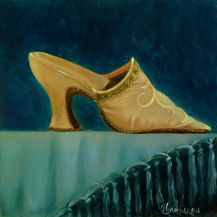 18th Century Shoe in Cream Painting by Nancy Garbarini - Pixels