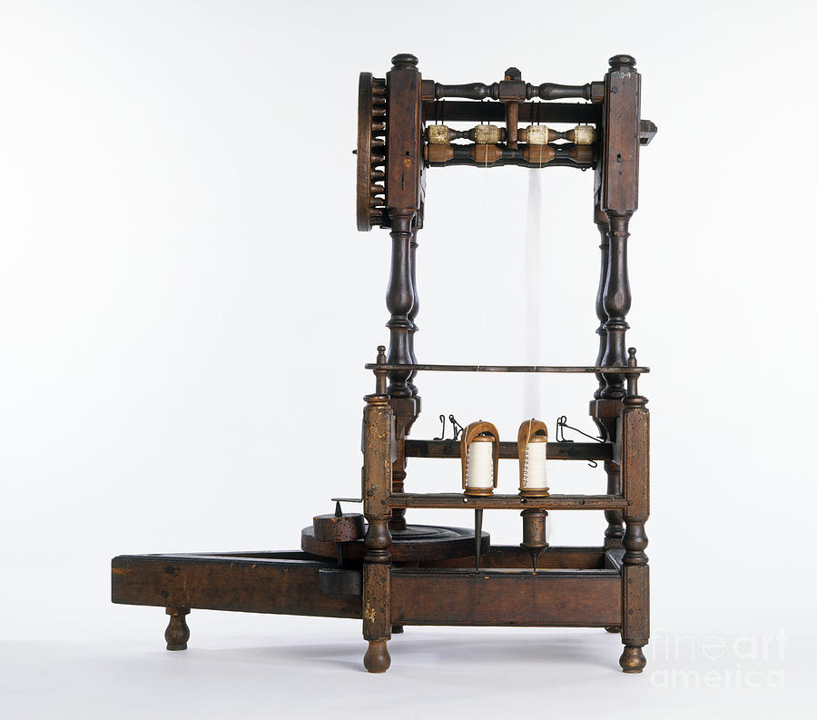 18th-century Spinning Frame Photograph by Dave King / Dorling Kindersley / Science Museum, London