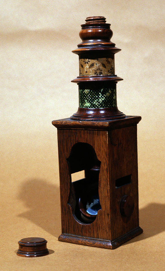 Device Photograph - 18th Century Wooden Microscope by Cci Archives/science Photo Library