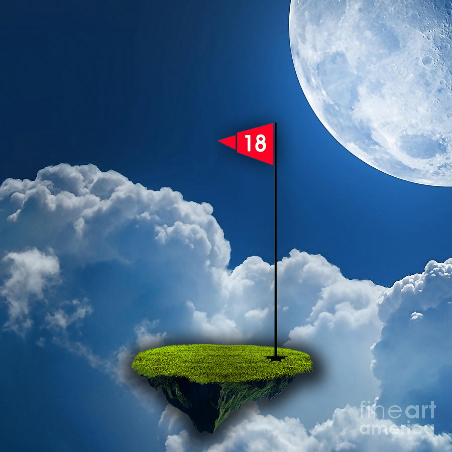 Golf Mixed Media - 18th Hole by Marvin Blaine