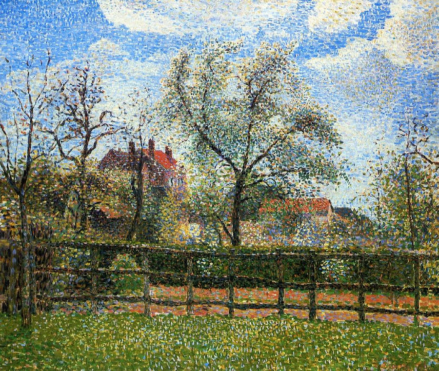 Camille Pissarro Painting - Pear Tress in Bloom by MotionAge Designs