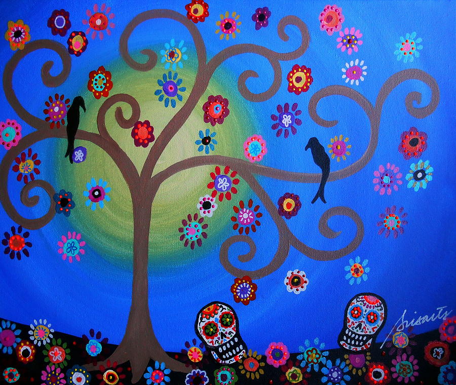 Crow Painting - Dia De Los Muertos #19 by Pristine Cartera Turkus