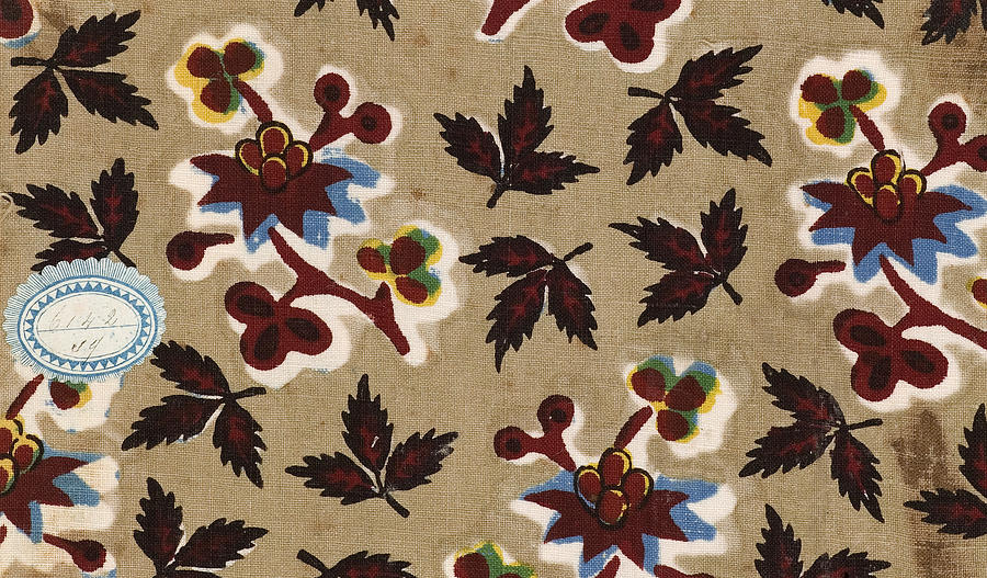 Pattern Drawing - French Fabrics First Half Of The Nineteenth Century 1800 #19 by Litz Collection