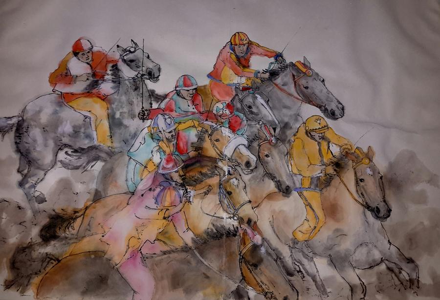 Going to Siena for il Palio album  #19 Painting by Debbi Saccomanno Chan