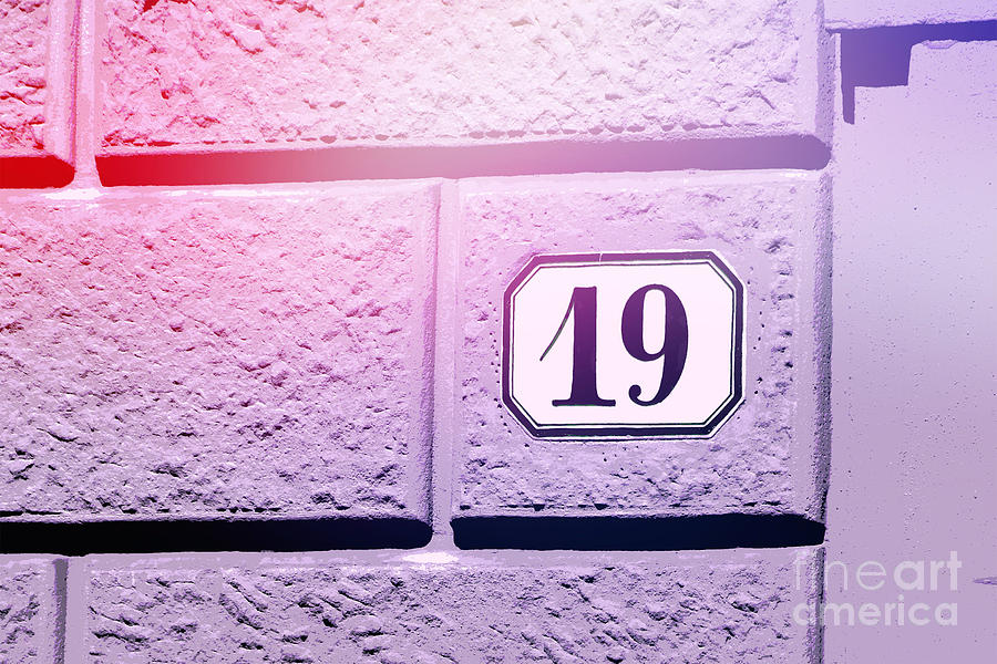 19 on Lavender Wall Photograph by Valerie Reeves