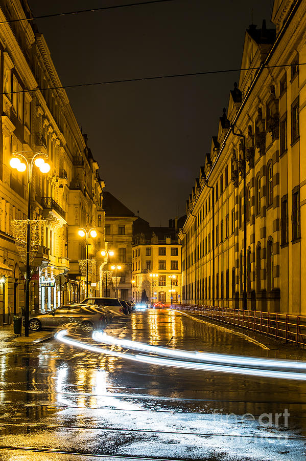 Prague by night #19 Photograph by Jorgen Norgaard