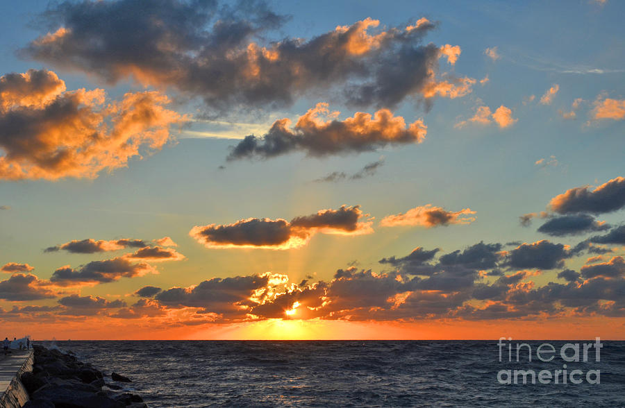 19- Sunrise at The Palm Beach Inlet Photograph by Joseph Keane
