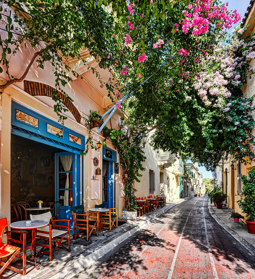 The famous Plaka in Athens - Greece Photograph by Constantinos Iliopoulos -  Pixels