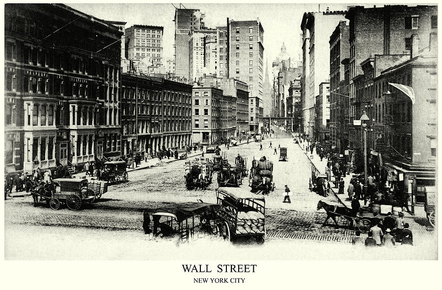 1900 Wall Street New York City Painting by Historic Image